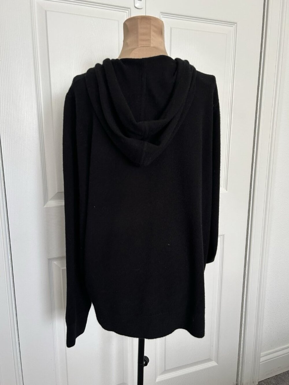 Quince $268 Mongolian Cashmere Full-Zip Hoodie Black Womens Size XL - Picture 14 of 16